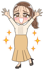 おしゃれ アパレル 港区女子のイラスト