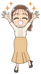 おしゃれ アパレル 港区女子のイラスト