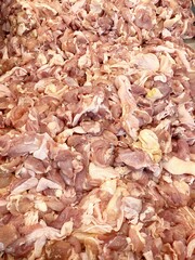 Raw chicken meat in butcher shop