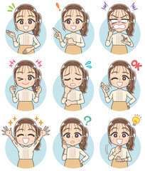 おしゃれ アパレル 港区女子のイラスト