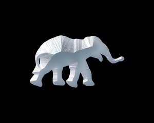 Elephant Animal symbol White Sculpture icon logo illustration