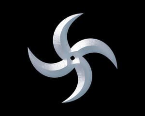 Fototapeta na wymiar blades symbol White Sculpture icon logo illustration