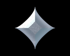Diamond playing card symbol White Sculpture icon logo illustration