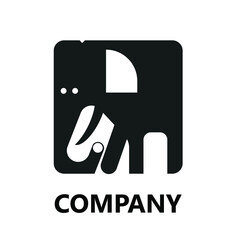 Fototapeta premium Minimalist elephant logo