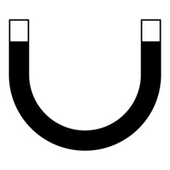 Magnet icon. Outline drawing. Line symbol. Simple design. Technology background. Vector illustration. Stock image.