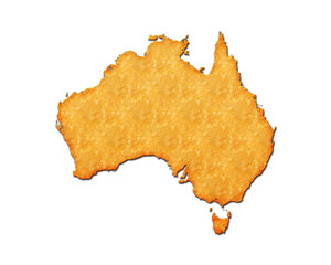 Australia Map symbol Potato Chips icon logo illustration
