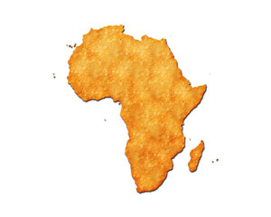 Africa Map African symbol Potato Chips icon logo illustration