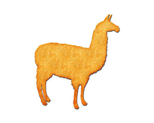 Llama alpaca Lama symbol Potato Chips icon logo illustration