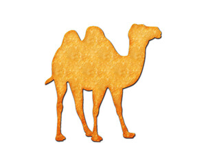 Camel dromedary symbol Potato Chips icon logo illustration