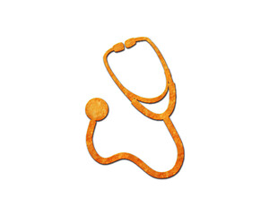 Stethoscope auscultation symbol Potato Chips icon logo illustration