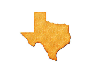 Texas Map USA State symbol Potato Chips icon logo illustration