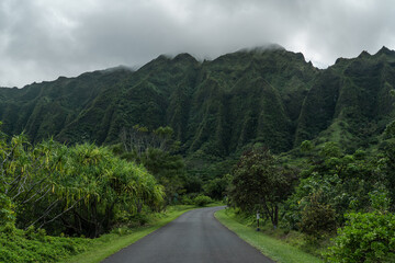Ho’omaluhia Botanical Garden, Koolau Range, Oahu Hawaii