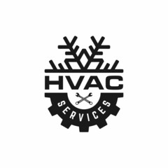 HVAC logo vector inspiration. clean and simple logo for a start up refrigeration company and services