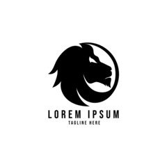Lion logo design template vector isolated illustration