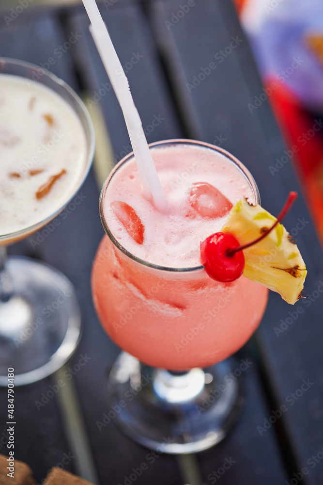 Wall mural cocktails, cold drinks on the table