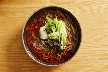 makguksu, buckwheat noodles, Korean traditional food 