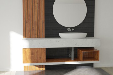 Modern interior design. 3D illustration