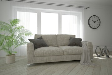 Modern interior design. 3D illustration