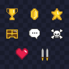 videogame icon set