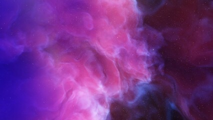 science fiction illustrarion, colorful space background with stars