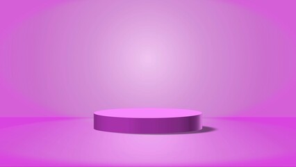 Modern Pink empty podium for product display