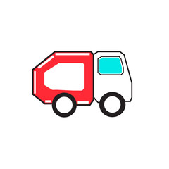 Fototapeta premium a car icon that goes around the neighborhood ready to help the surrounding community and maintain health.