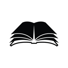 Book icon vector isolated on white, sign and symbol illustration.