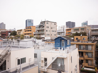 cityscape of residential builidings in shibuya