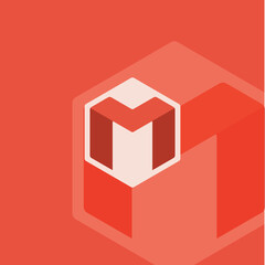 Letter M logo, modern and minimal hexagon design concept, logo, logotype element for template.