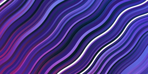 Light Purple, Pink vector background with curved lines. Colorful illustration in circular style with lines. Pattern for commercials, ads.