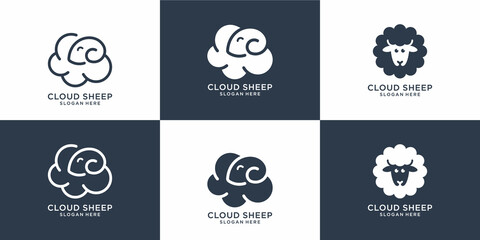 cute sheep logo designs