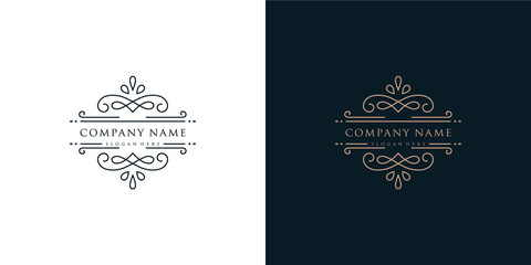 vintage emblem for beauty minimalist logo template.