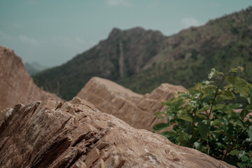 landscape with mountains and sky