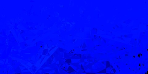Dark blue vector backdrop with triangles, lines.