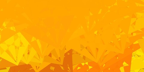 Dark Green, Yellow vector background with polygonal forms.