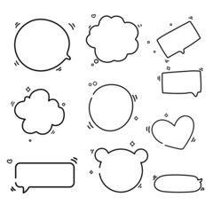 messaging cloud sms hand drawn line.