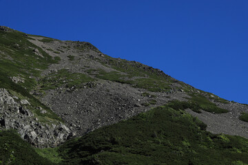 mountain landscape with blue sky
