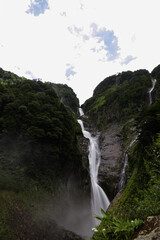 waterfall in the mountains