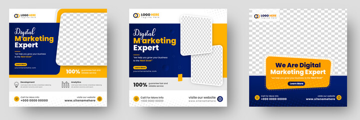 digital marketing post banner, digital marketing social media post banner. business marketing post banner. digital marketing banner. 