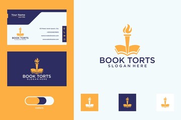 book torts logo design - obrazy, fototapety, plakaty