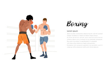 ベクターイラスト素材：ボクシングをする人物、スポーツ選手
 - obrazy, fototapety, plakaty