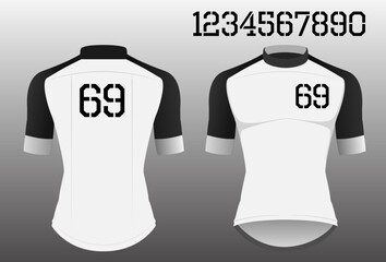 sport shirt template set ,T-shirt sport design ,Vector Soccer jersey mock up, football uniform sport shirt front and back model.