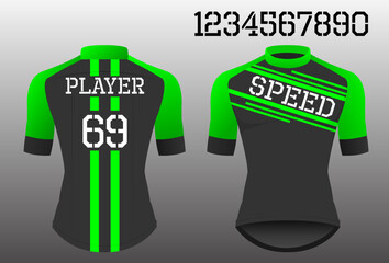 sport shirt template set ,T-shirt sport design ,Vector Soccer jersey mock up, football uniform sport shirt front and back model.