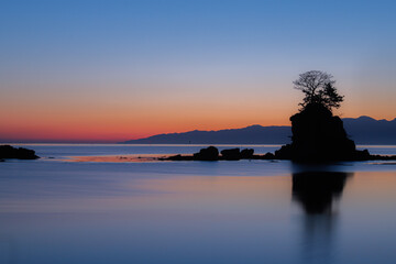 sunset over the sea