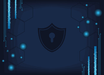cyber security shield background