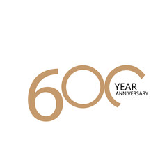 600 year anniversary celebration vector template design illustration