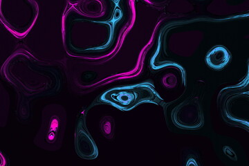 3d abstract background mirror dark fire reflecting light animal faces, masks, kaleidoscope, psychology test. For cards, decor and decoration