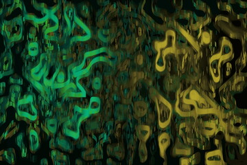 3d abstract background mirror dark fire reflecting light animal faces, masks, kaleidoscope, psychology test. For cards, decor and decoration