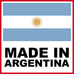 Made in Argentina Flag Concept -  3D Illustration