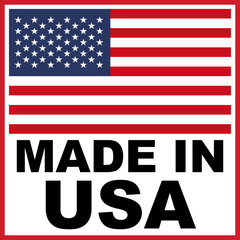 Made in United States of America Flag Concept -  3D Illustration